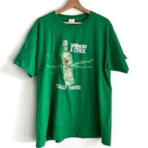 Vintage Smirnoff Green Graphic Tee - Totally Twisted Citrus twist size XL